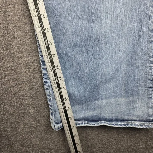 VIGOSS Bootcut Jeans Womens 24 24x33 Blue Light Wash Embellished Chelsea - Picture 8 of 10